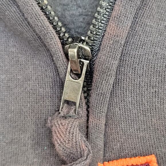 Virginia Tech Hokies Zip Hoodie Small 20x22 Baggy Black Gray - Picture 14 of 15